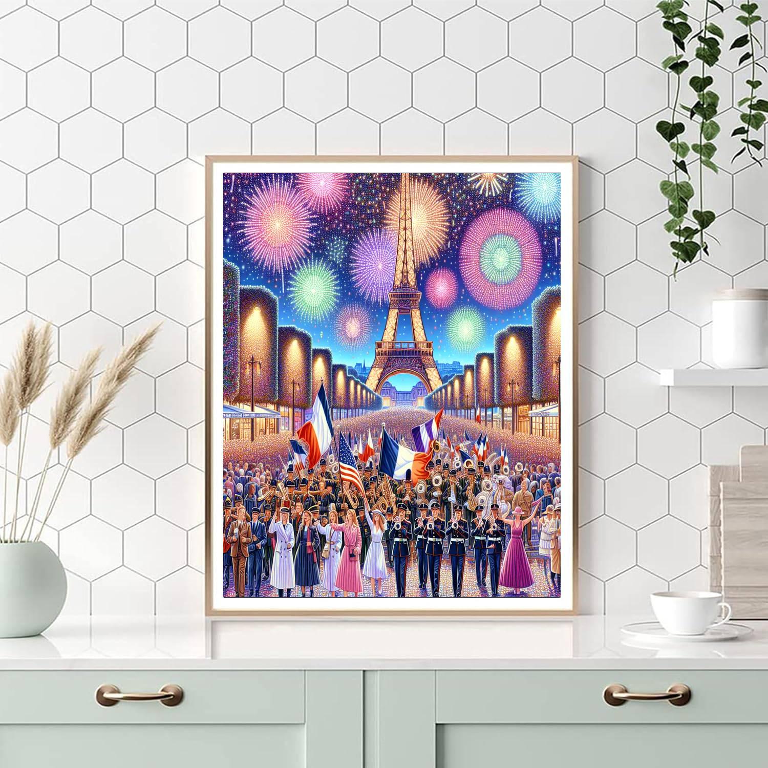 Bastille Day Celebrations - France Painting By Numbers Kit