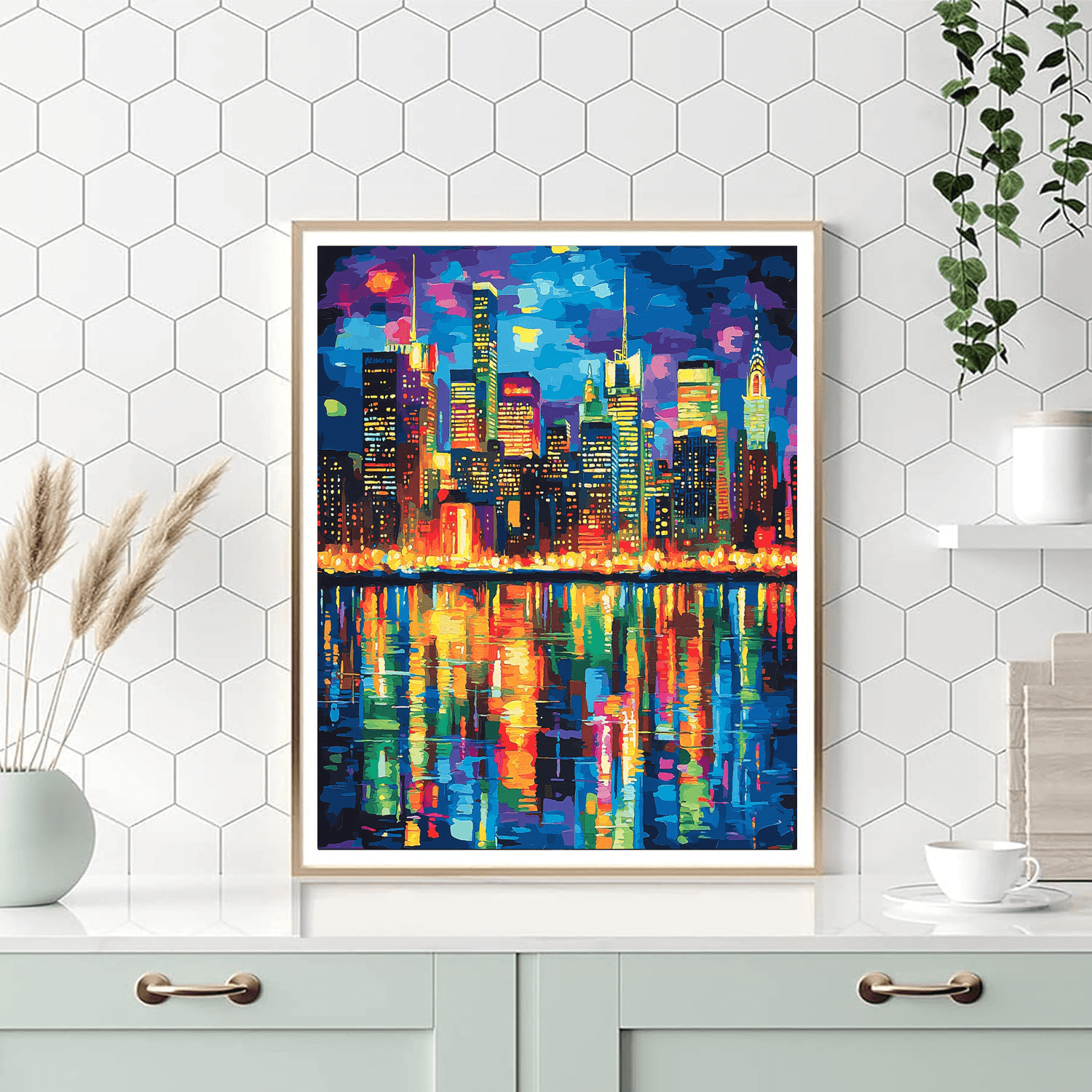 Edward Hopper Inspired Enchanting City Lights  Paint By Number