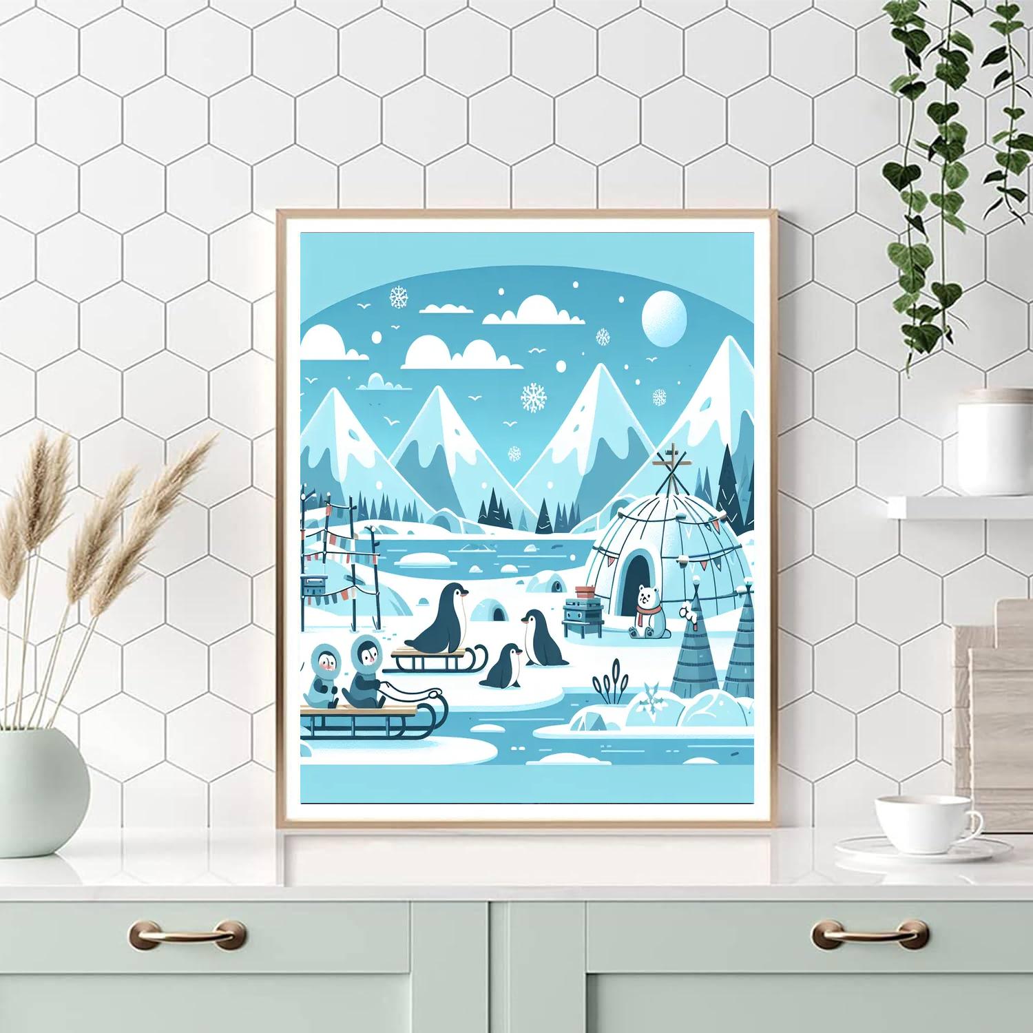 Polar Explorer Camp Paint By Number