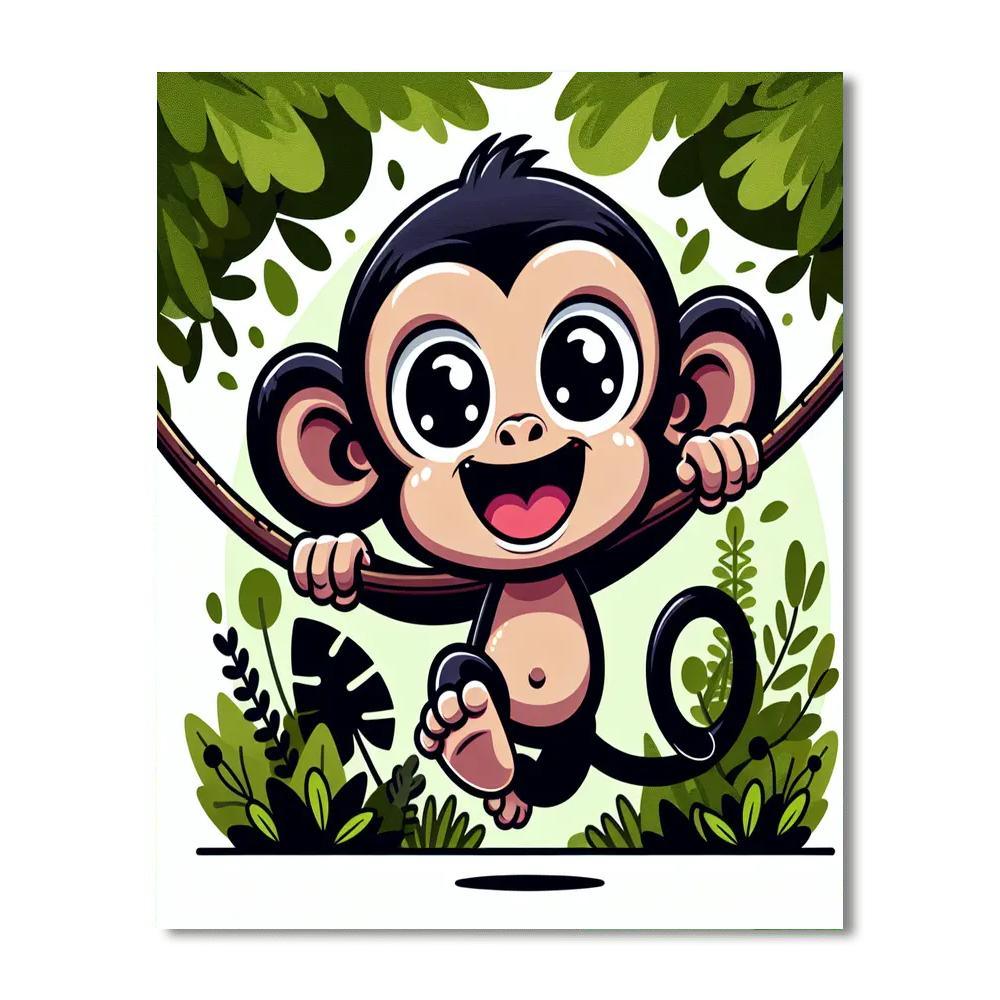 Cheerful Chimp Painting By Numbers Kit