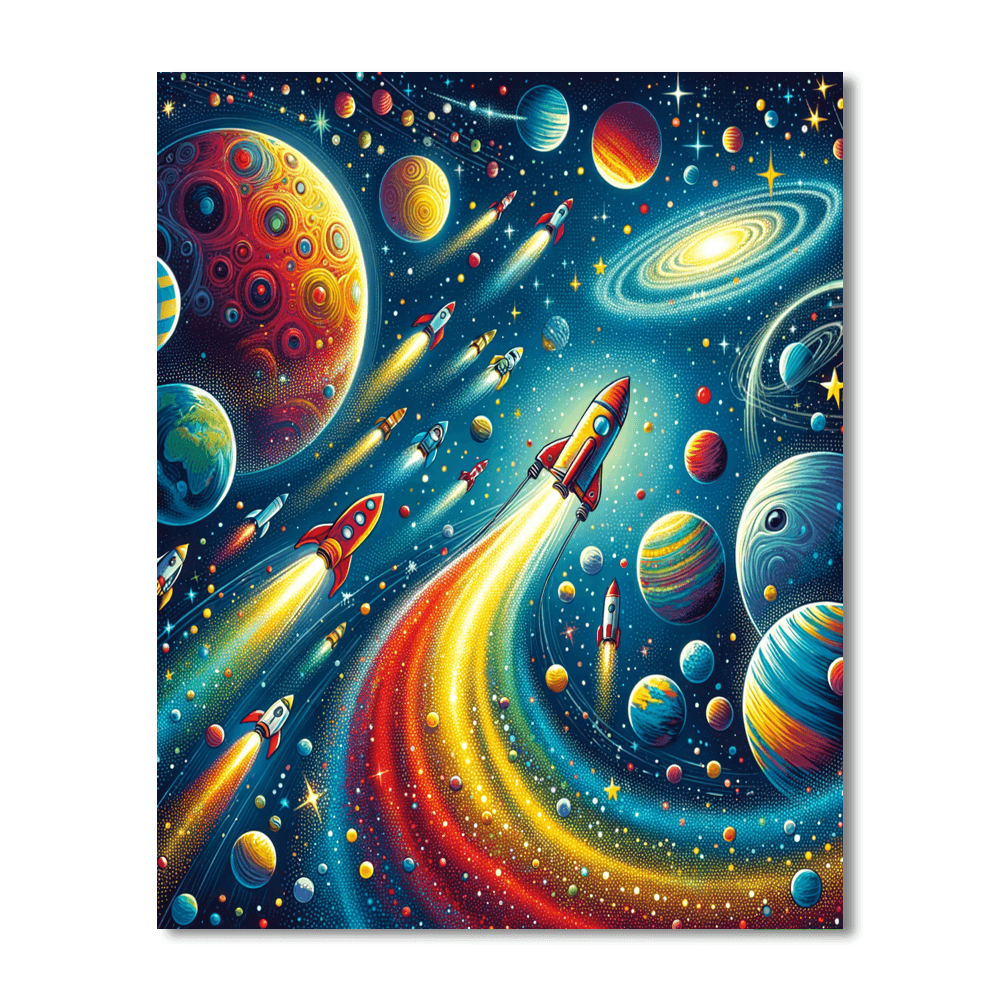 Adventurous Space Voyage Paint By Color