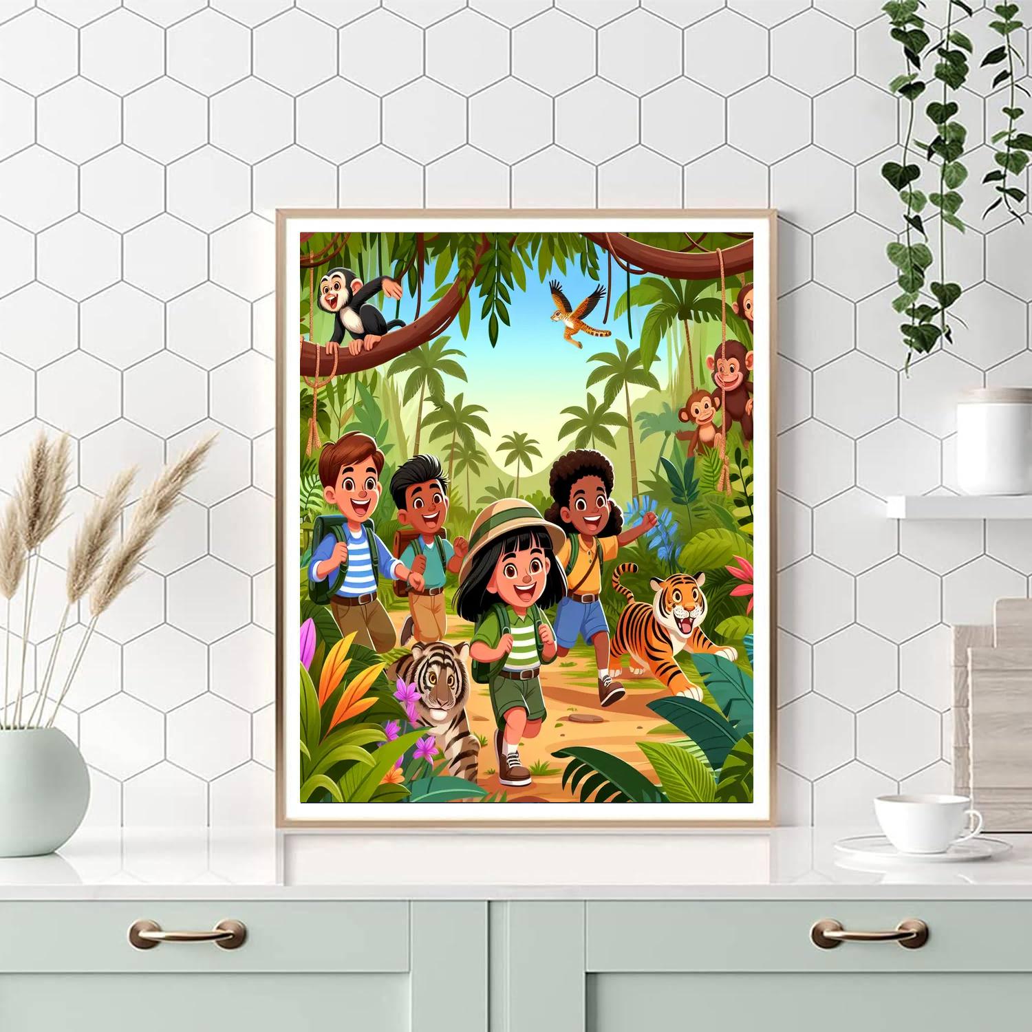 Adventure Awaits Jungle Safari DIY Paint By Numbers