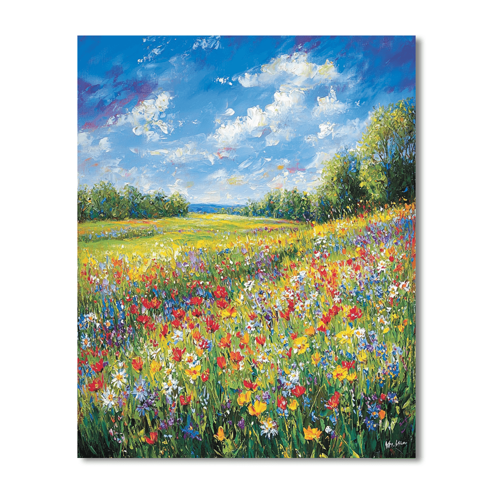Claude Monet Inspired Summer Meadow  Paint By Numbers