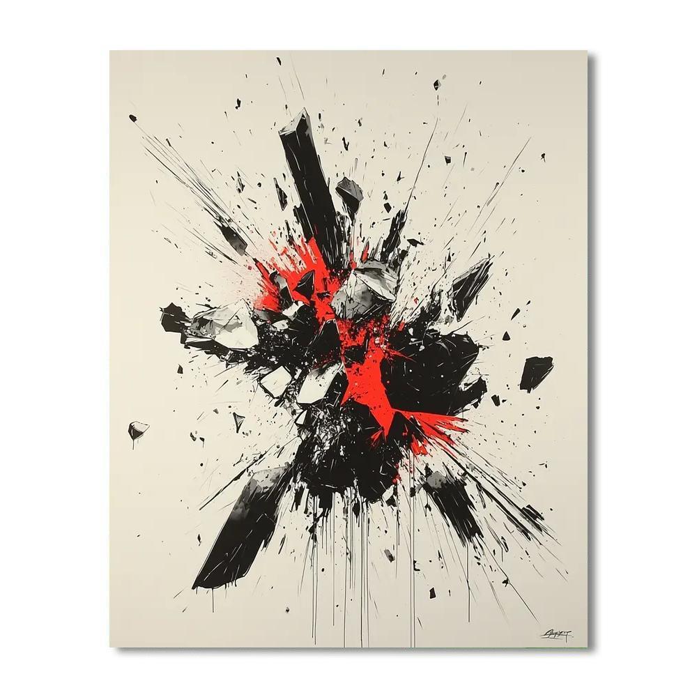 Banksy Inspired Fragmented Ideals  Paint By Numbers Kits