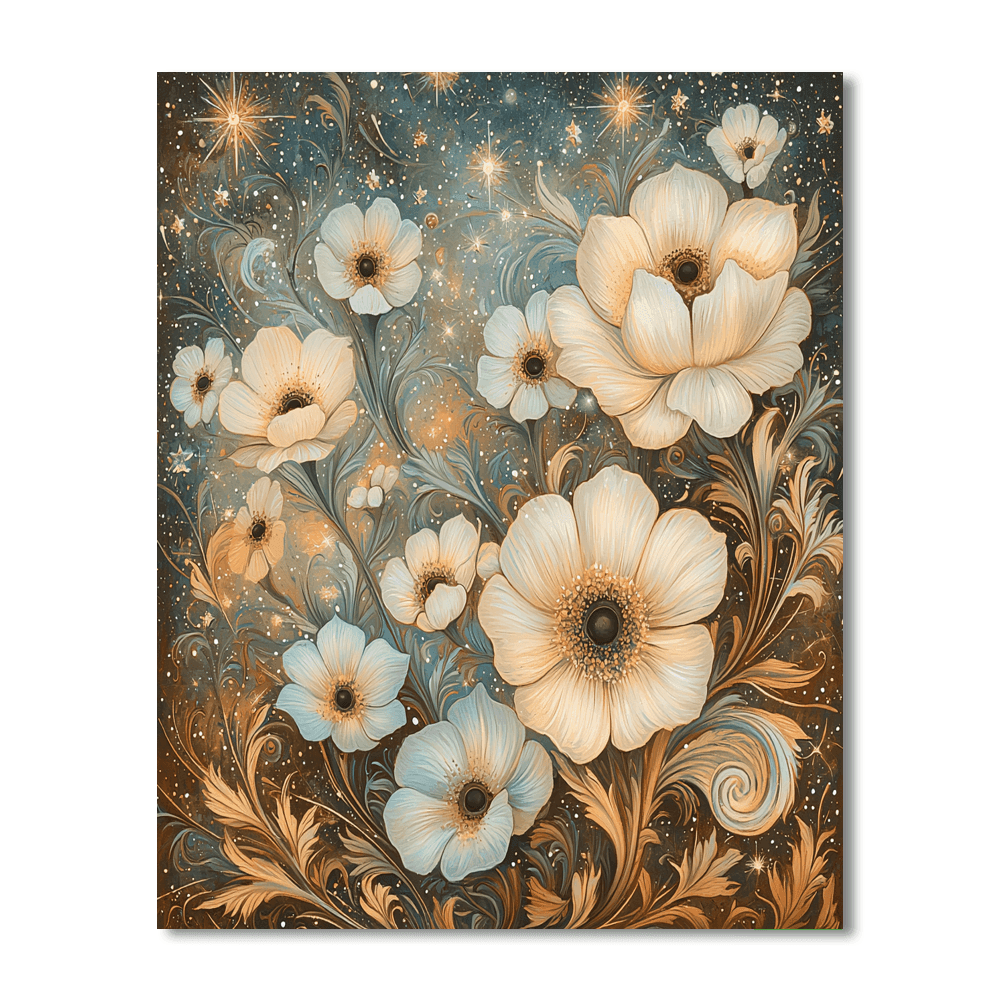 Klimt Inspired Celestial Blooms - DIY Painting By Numbers Kit