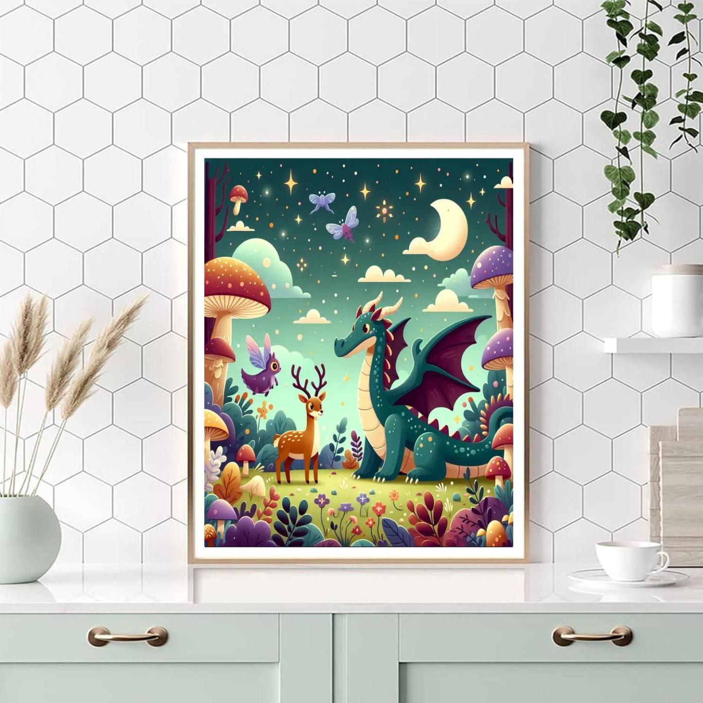 Fantastic Beasts Of The Forest Number Painting