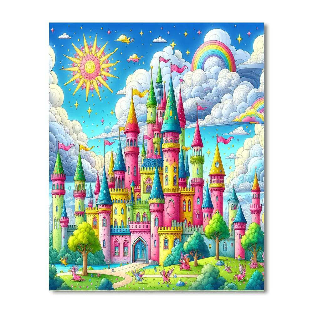 Whimsical Fantasy Castle DIY Paint By Numbers