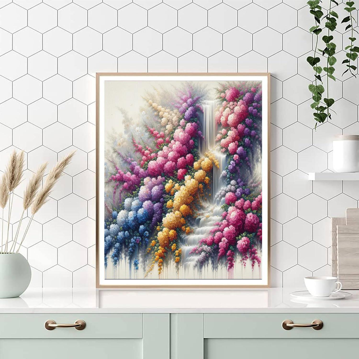 Elegant Floral Cascade Paint By Numbers Kits