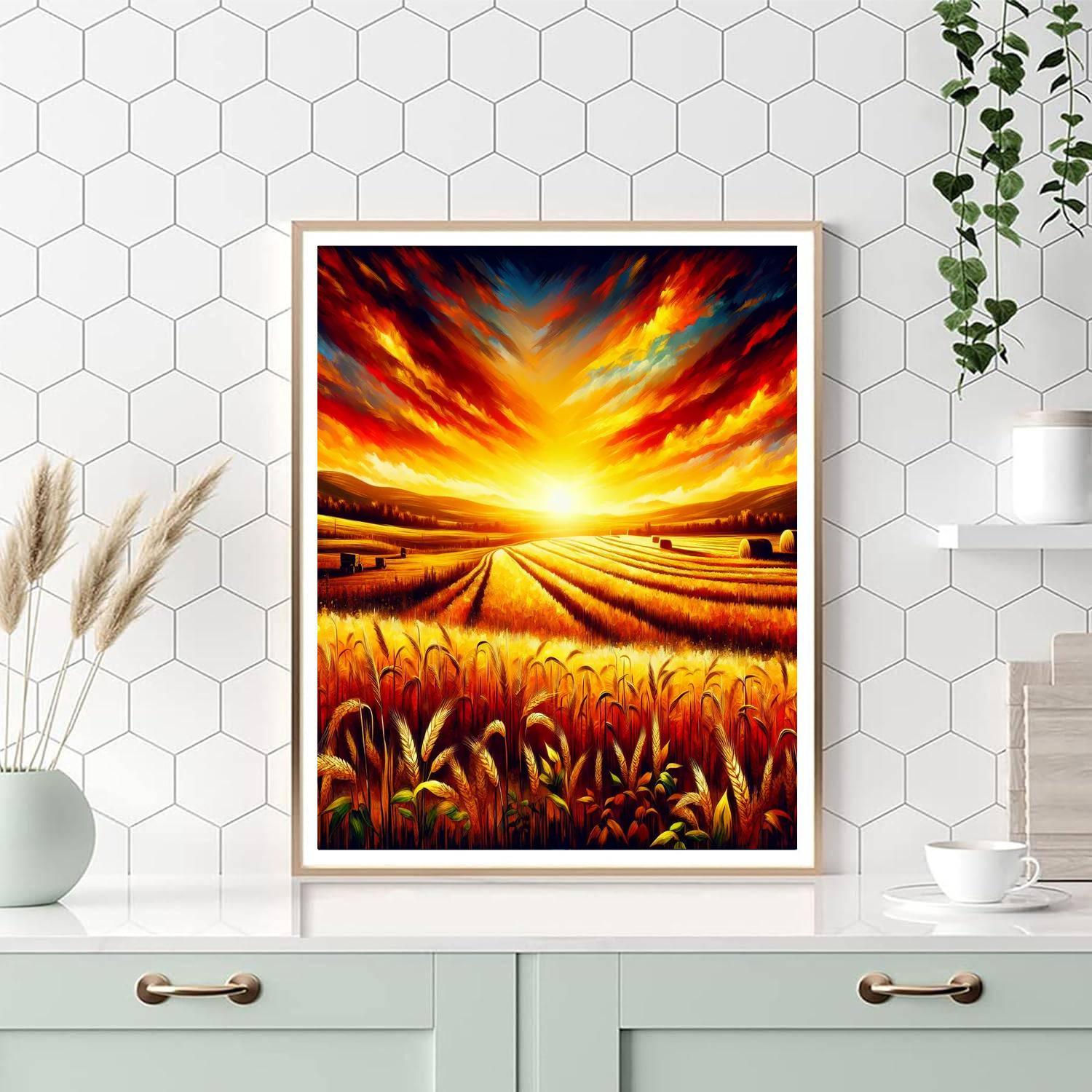 Amber Harvest Sunset Paint By Number