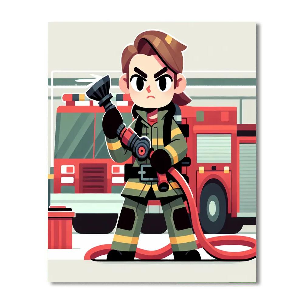 Brave Firefighters Painting By Numbers Kit