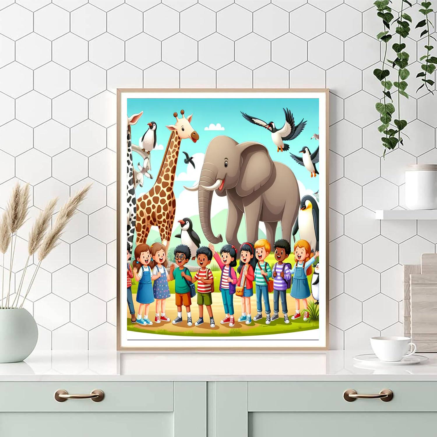 Fantastic Zoo Adventure Number Painting