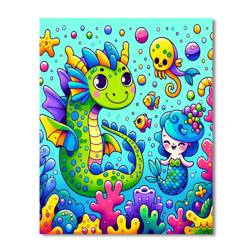Mystical Sea Creatures Paint By Numbers Art