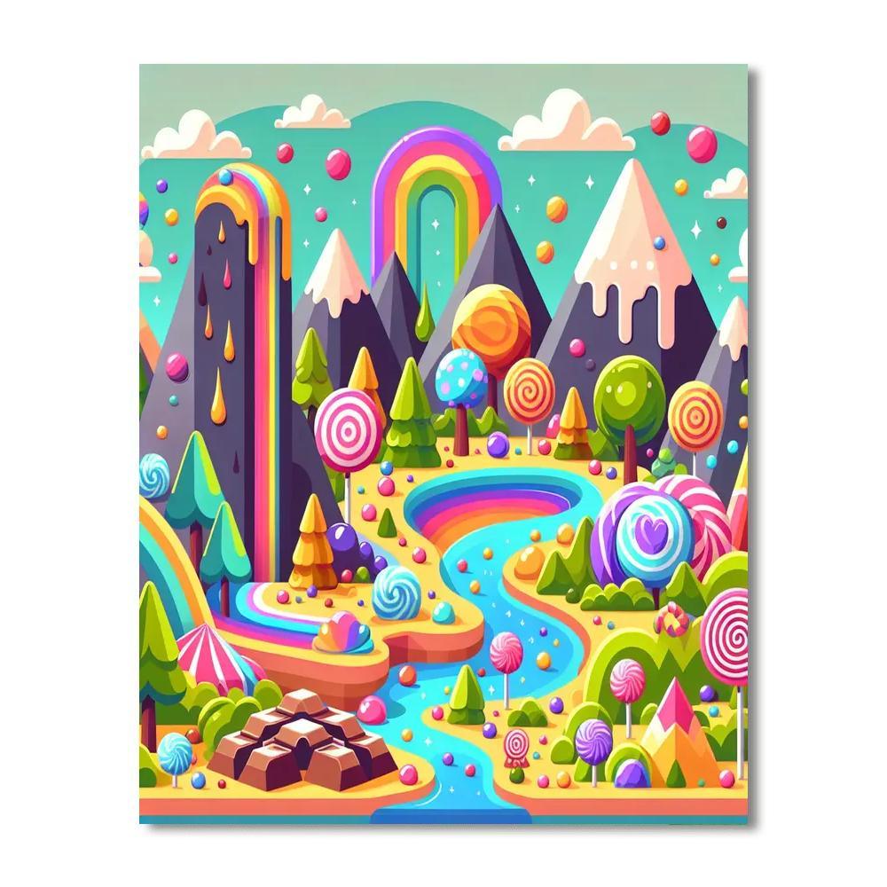Cheerful Candyland Adventure Paint By Number