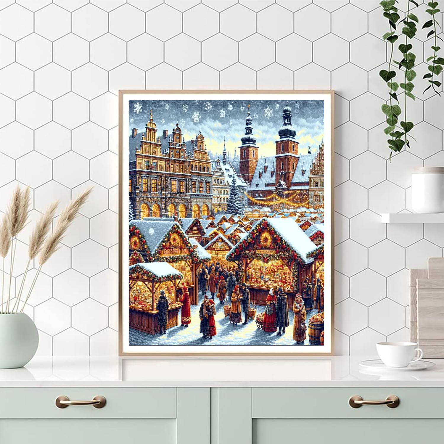 Kraków Christmas Market - Poland Numbered Painting Kits
