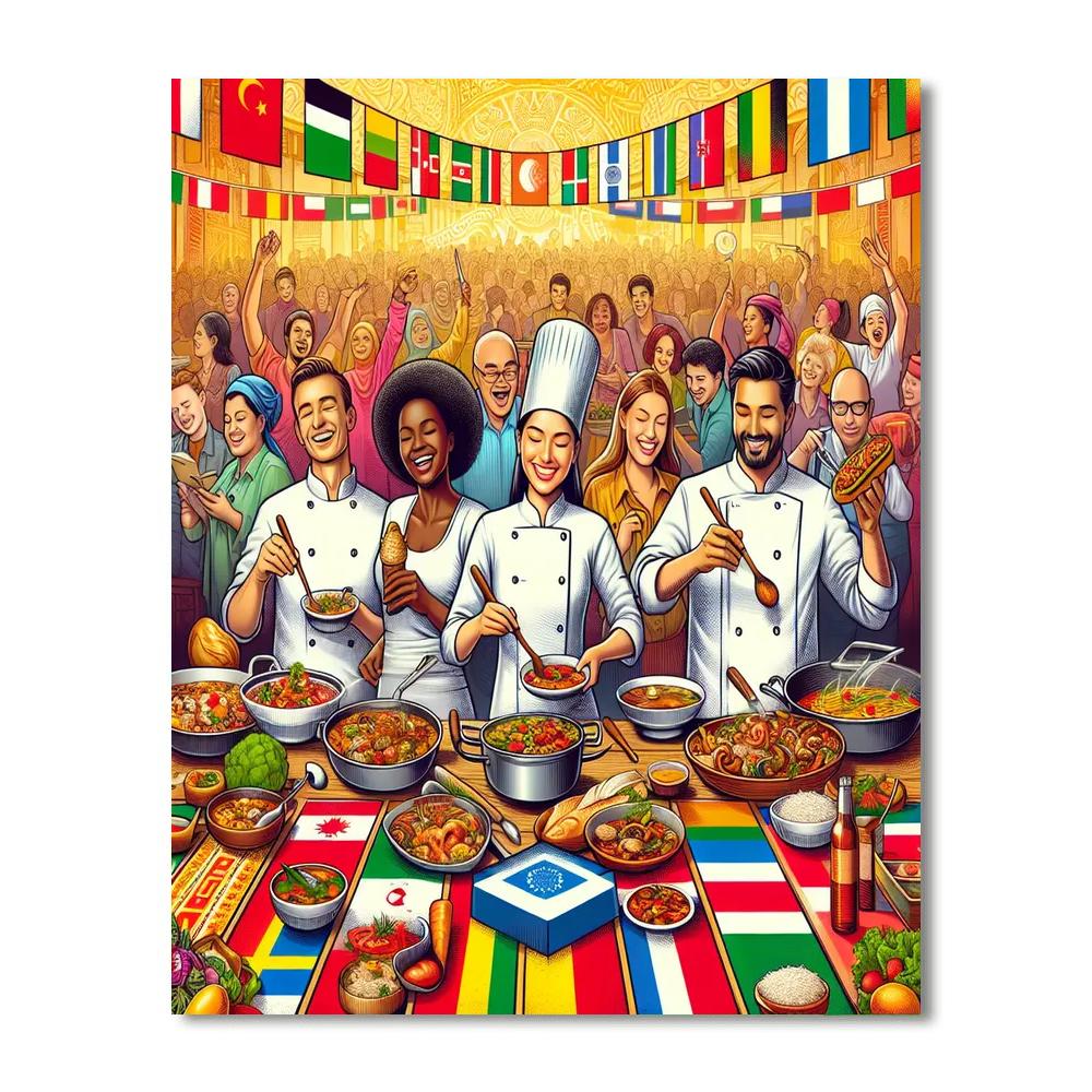 World Food Festival - International Painting Number Kit