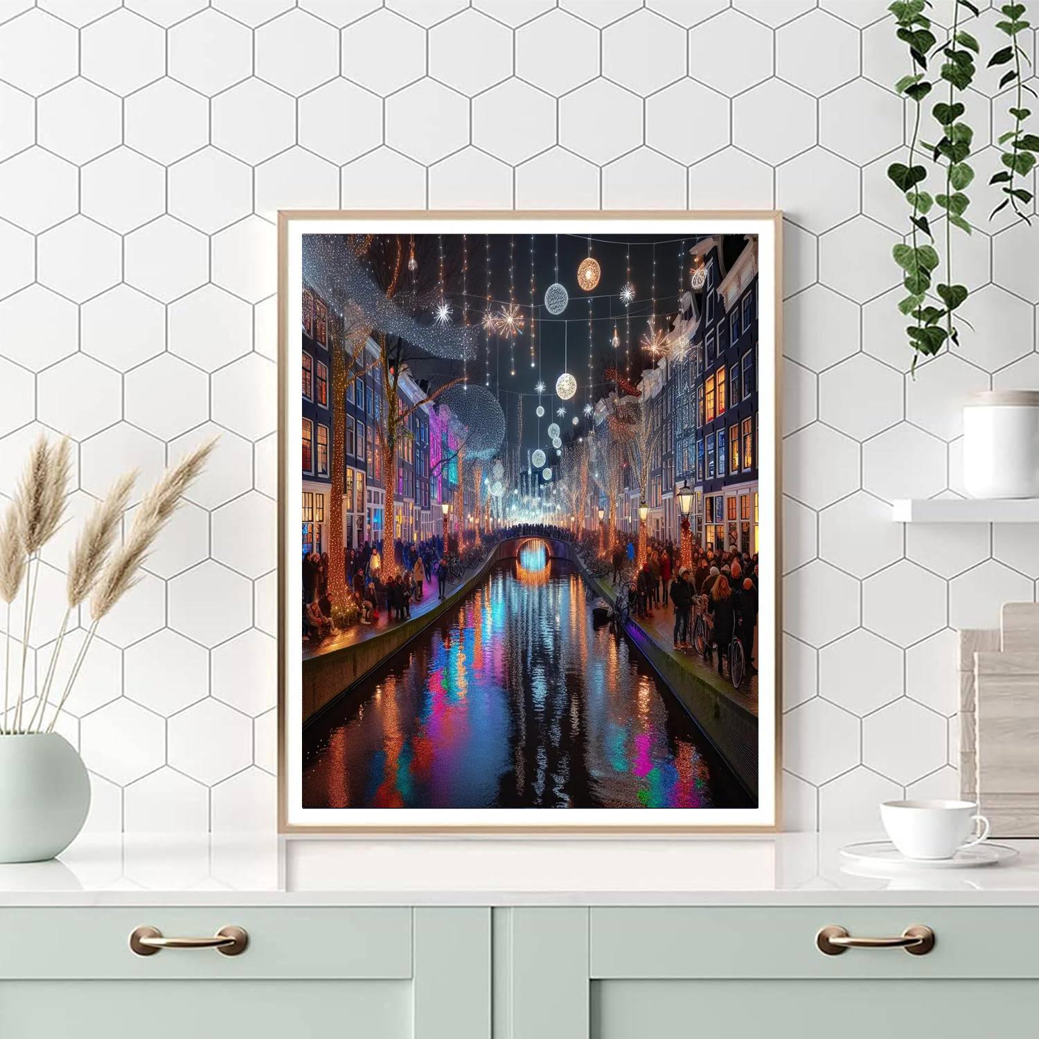 Light Festival - Amsterdam - Netherlands Number Painting