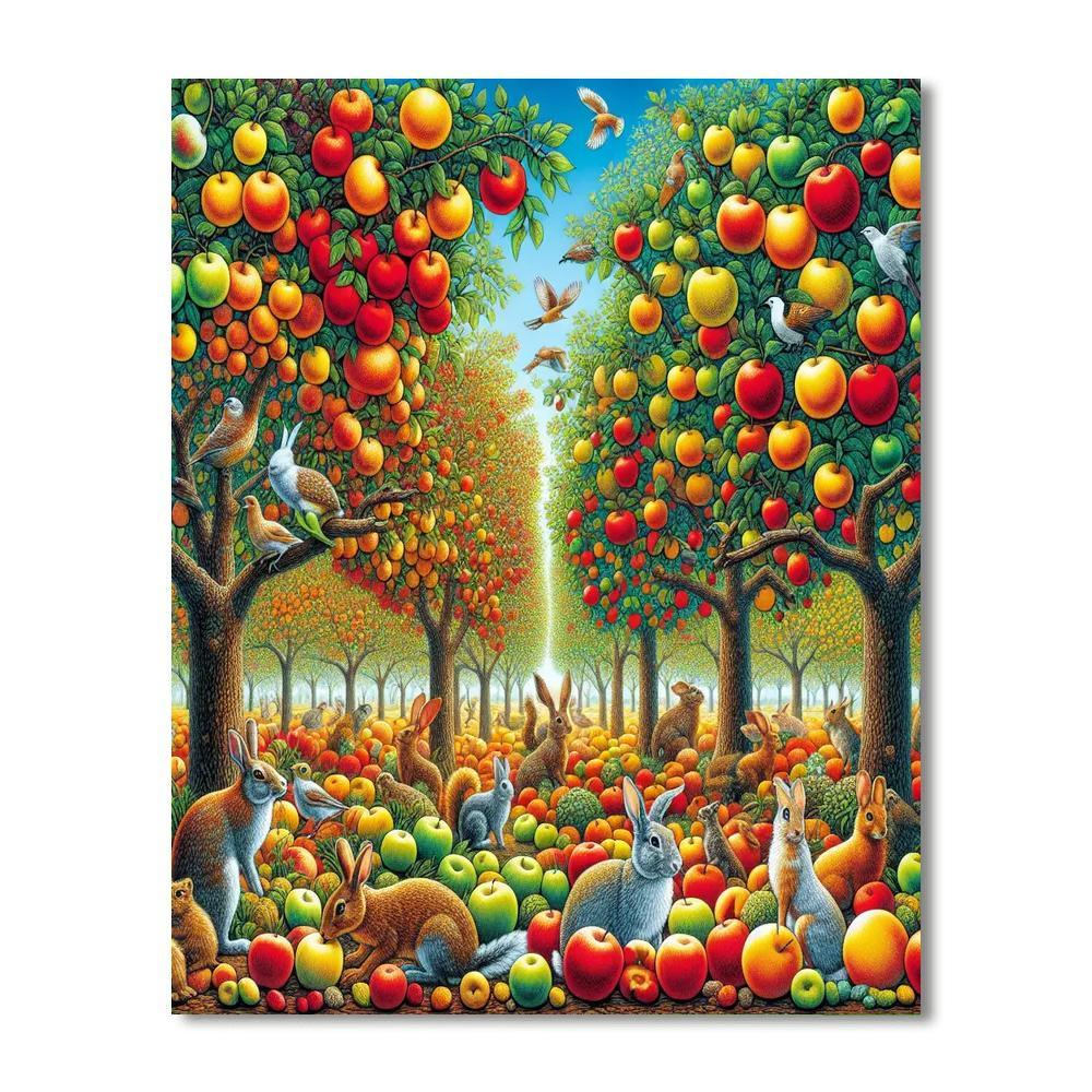 Sunny Orchard Adventure DIY Paint By Numbers