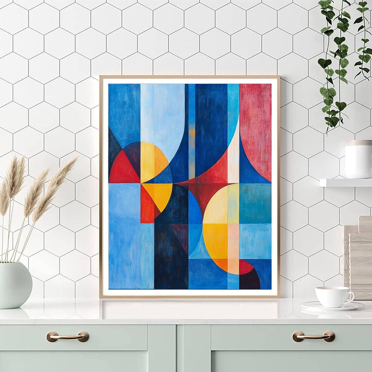 Sonia Delaunay Inspired Geometric Melody Of Life  Paint By Color