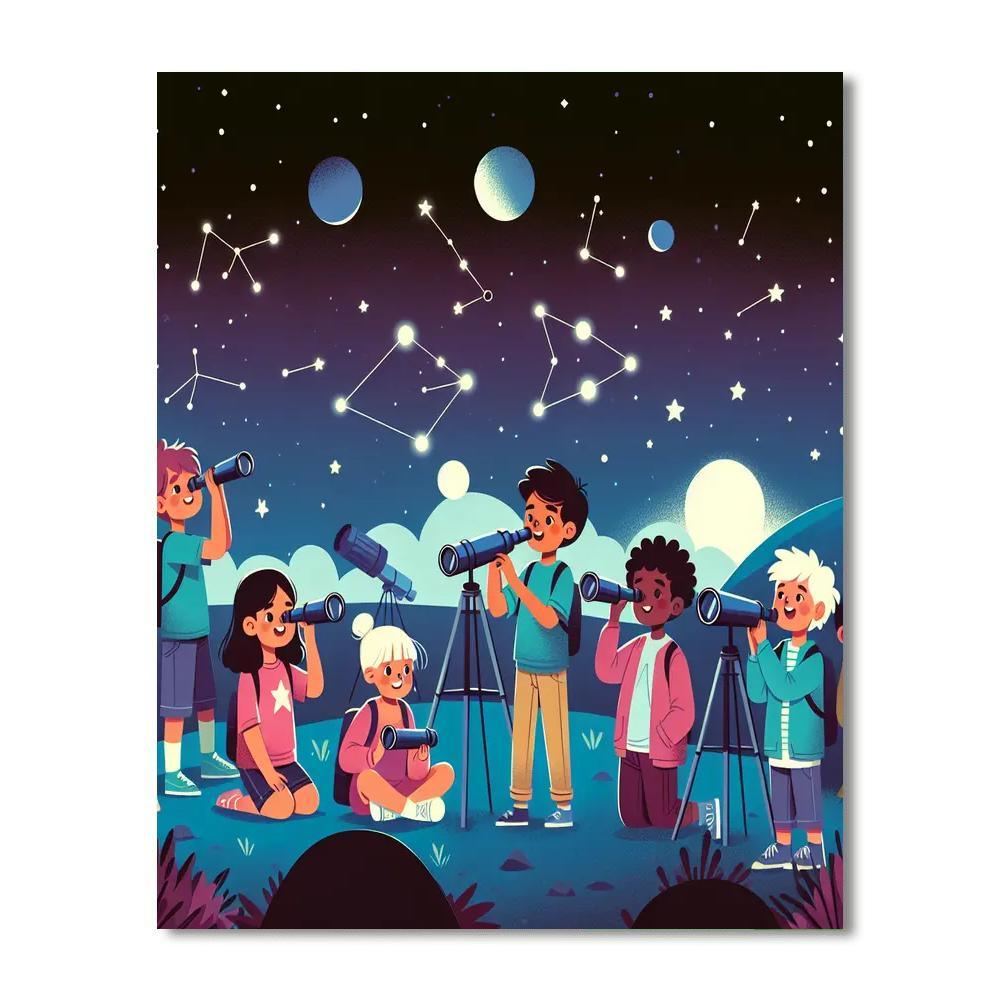 Starry Sky Explorers Number Painting