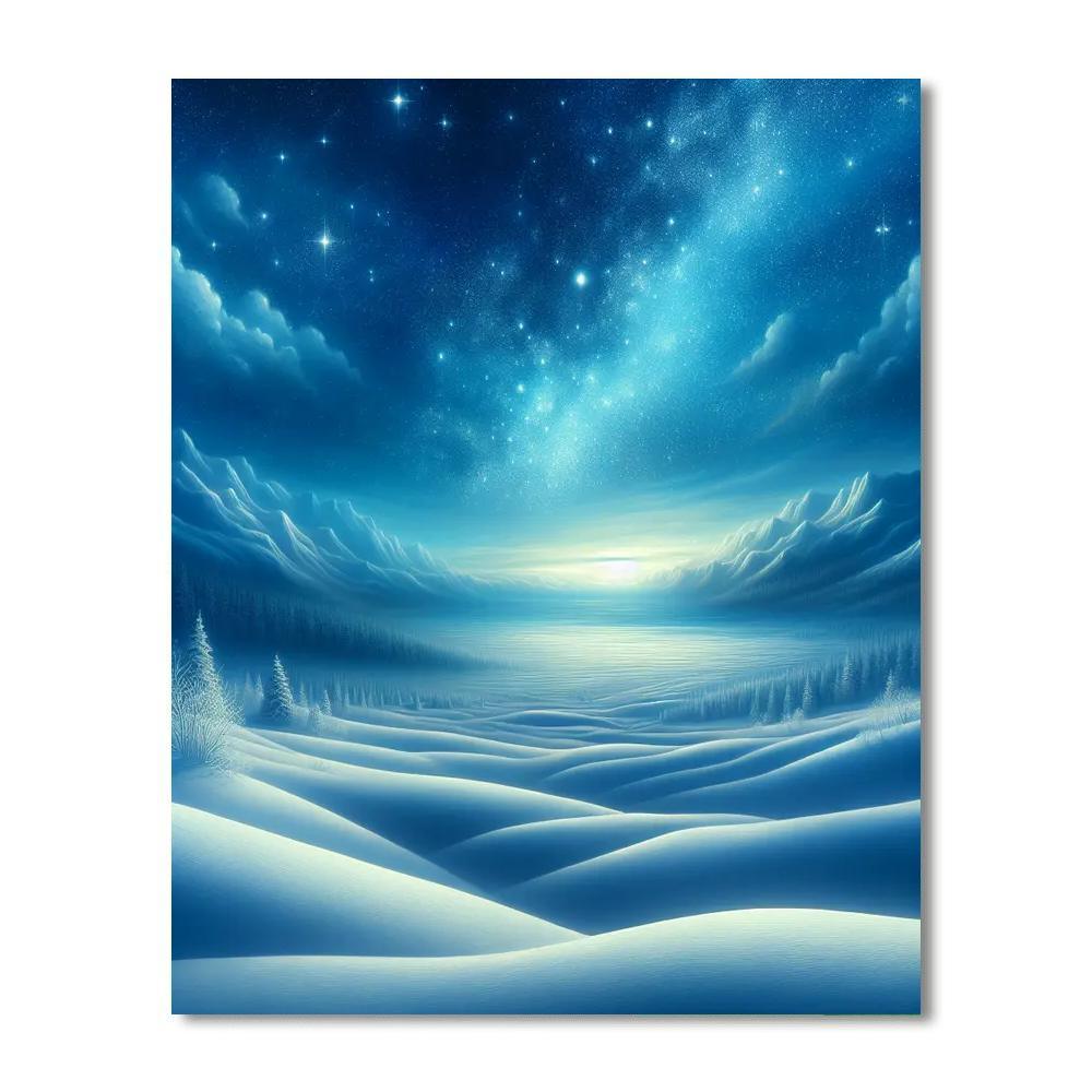 Mysterious Winter Night Paint By Number