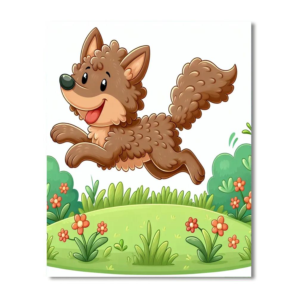 Curly Coyote DIY Paint By Numbers