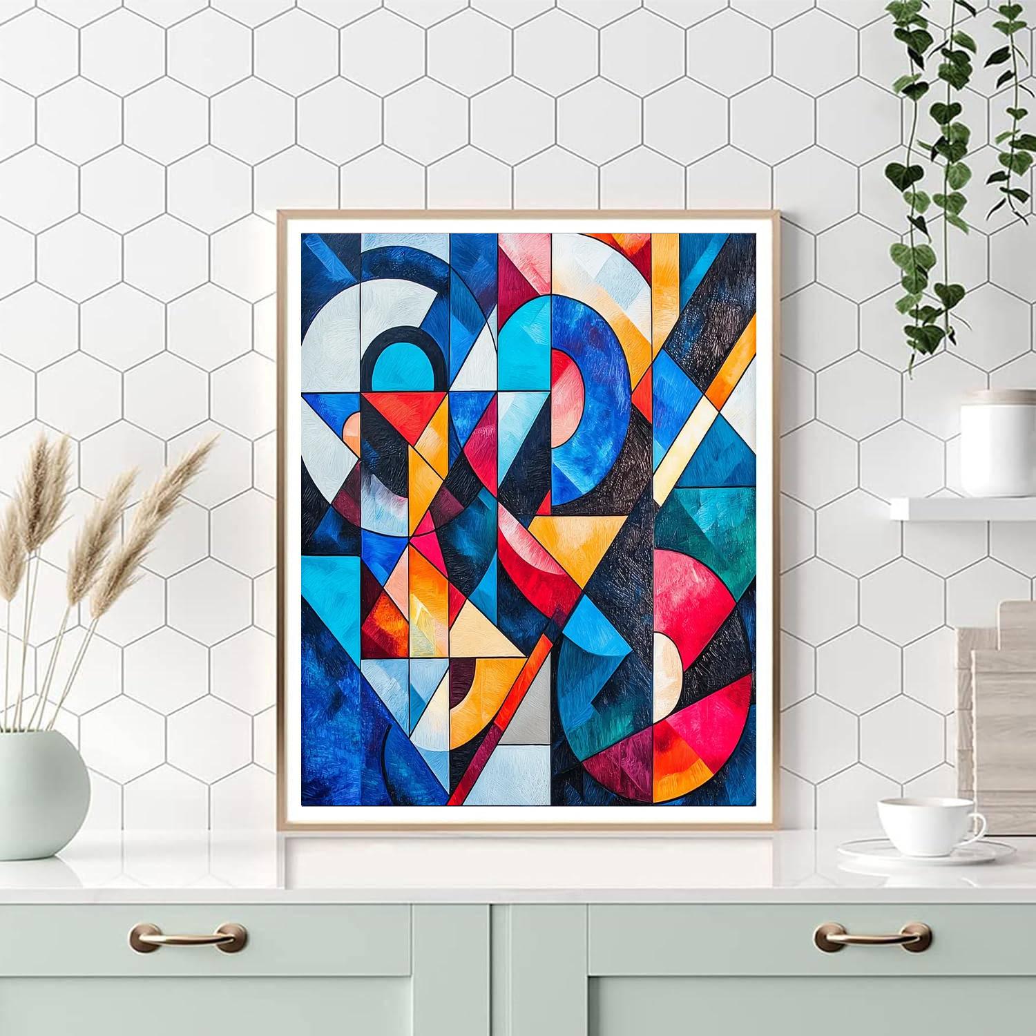 Kazimir Malevich Inspired Chromatic Illusion  Numbered Painting Kits