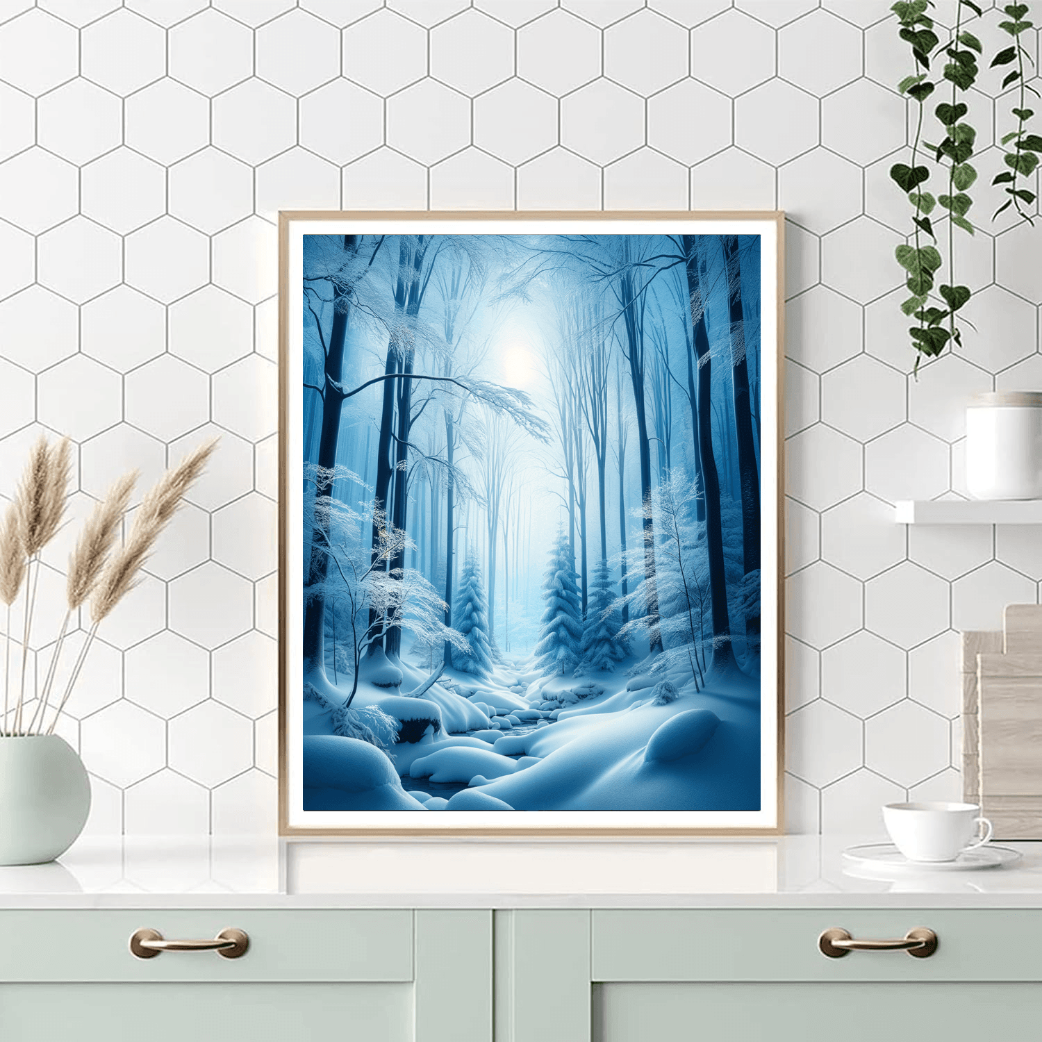 Enchanting Winter Forest Painting By Numbers Kit