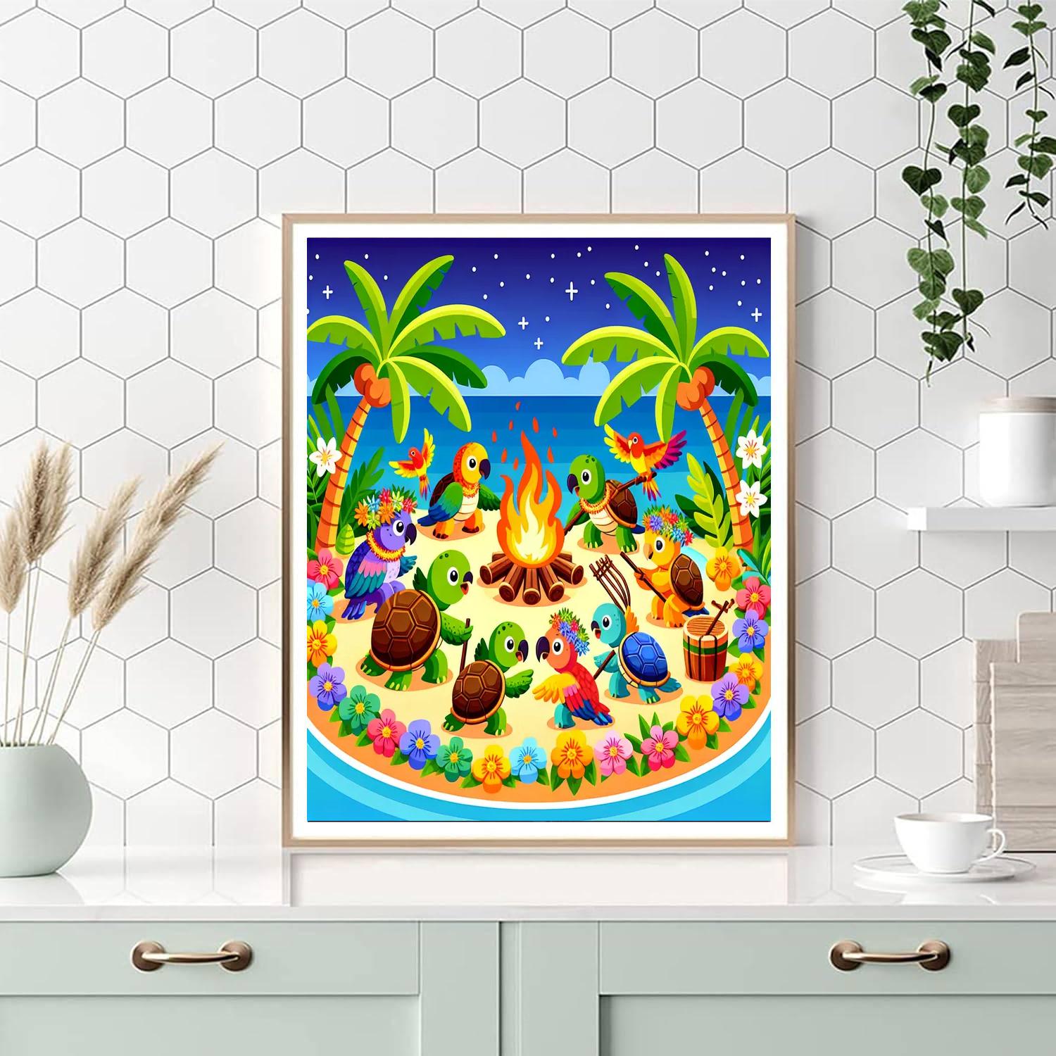 Hawaiian Island Luau Paint By Numbers