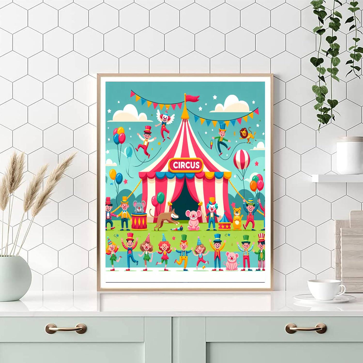 Circus Of Giggles Number Painting