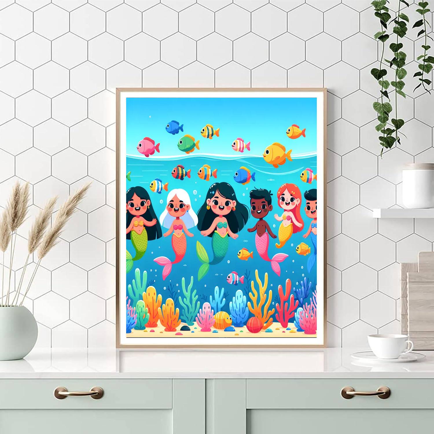 Vibrant Underwater Kingdom Paint By Numbers Art