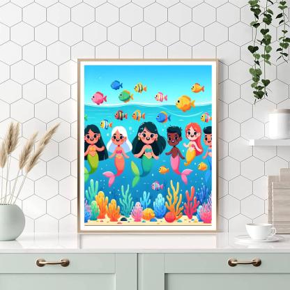 Vibrant Underwater Kingdom Paint By Numbers Art