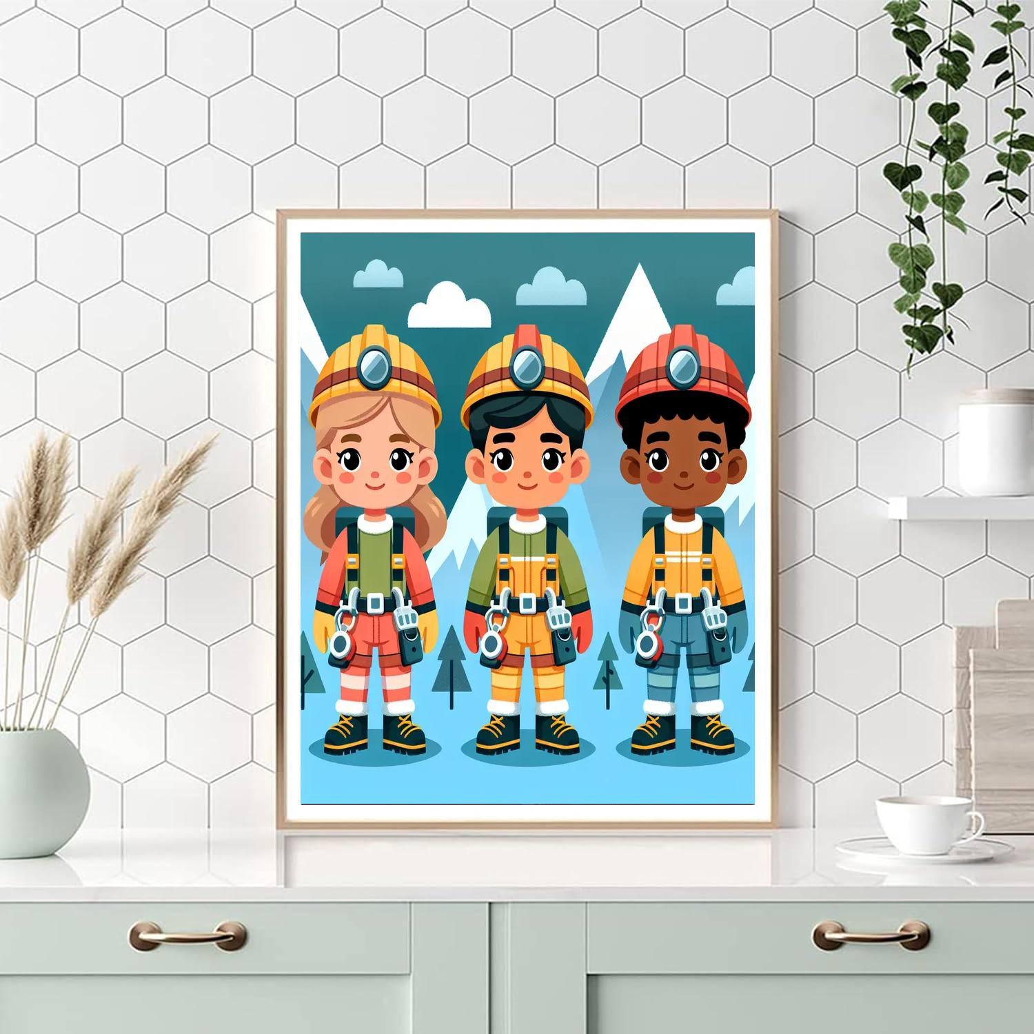Mountain Rescue Heroes Paint By Numbers Art