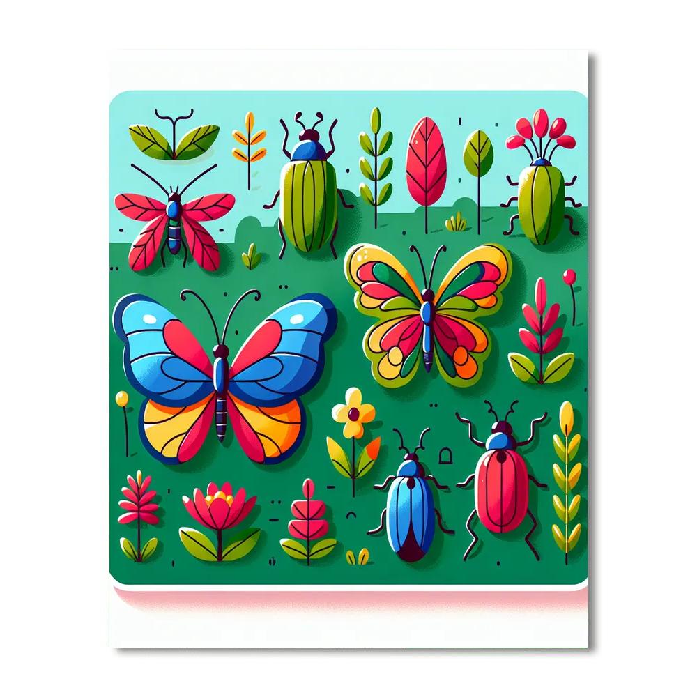 Garden Insect Adventure DIY Paint By Numbers