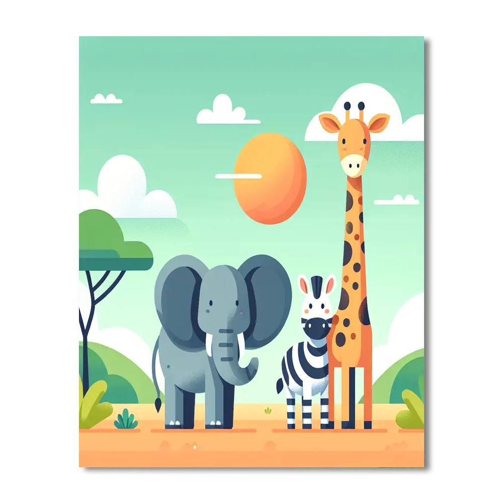 Animal Safari Discovery DIY Paint By Numbers