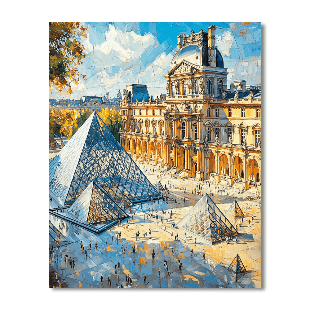 The Louvre Museum - Paris DIY Paint By Numbers