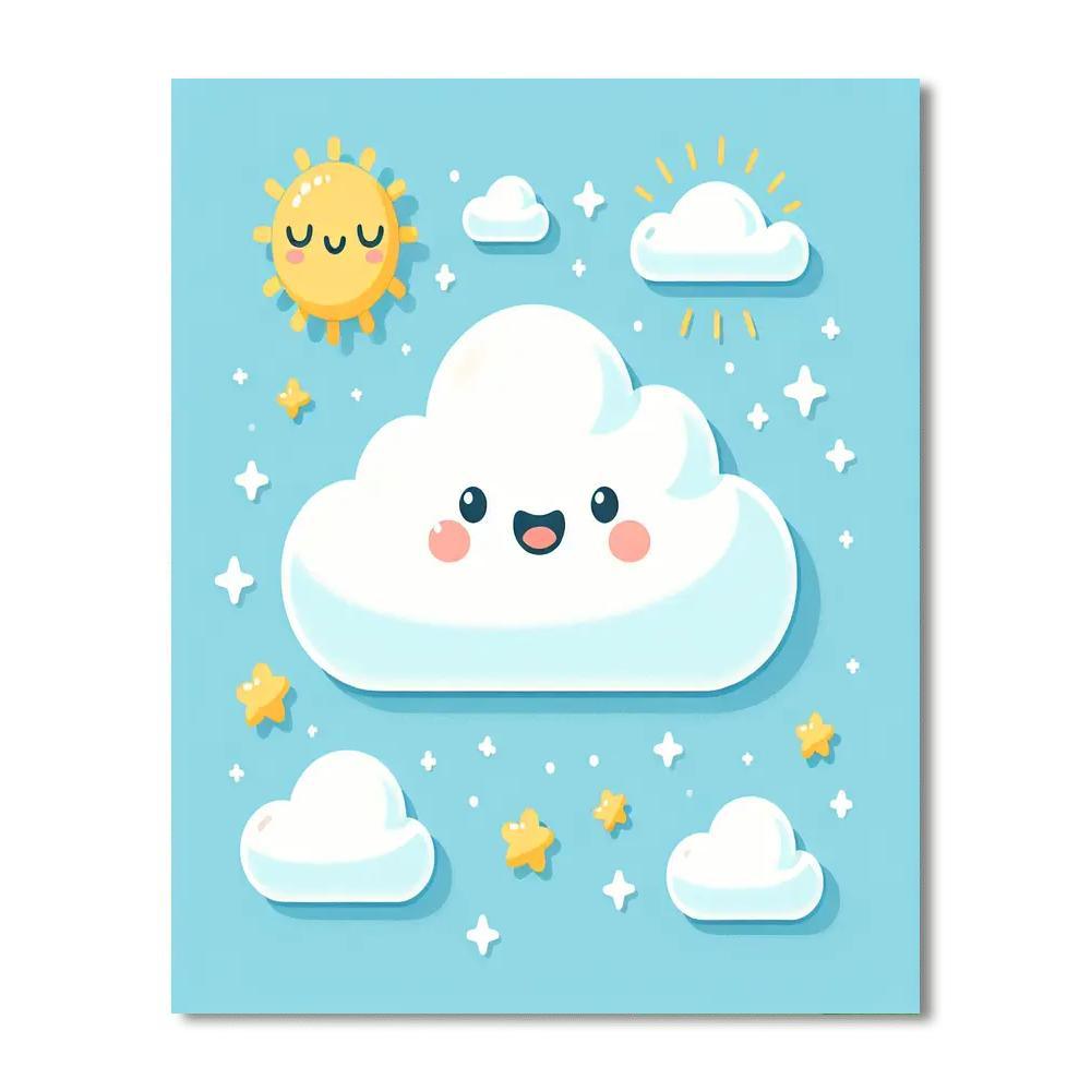 Whimsical Cloud Numbered Painting Kits