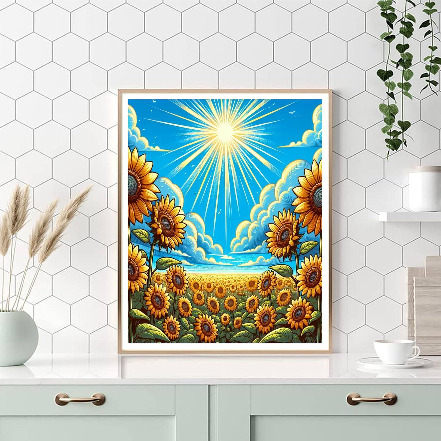 Sunflower Field Splendor Paint By Numbers