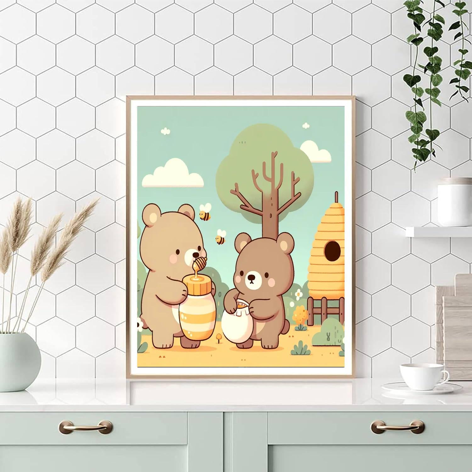 Sweet Honey Bears Number Painting