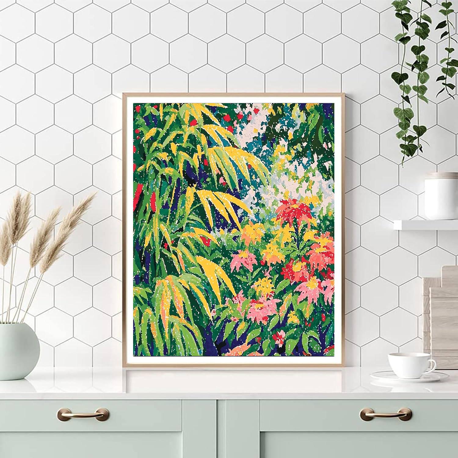 Georges Seurat Inspired Vibrant Symphony Of Nature  Number Painting