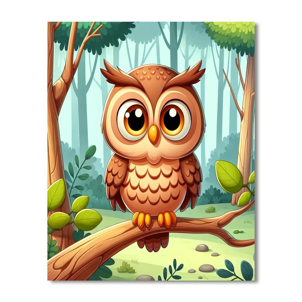 Wise Owl's Forest Lesson Painting By Numbers Kit