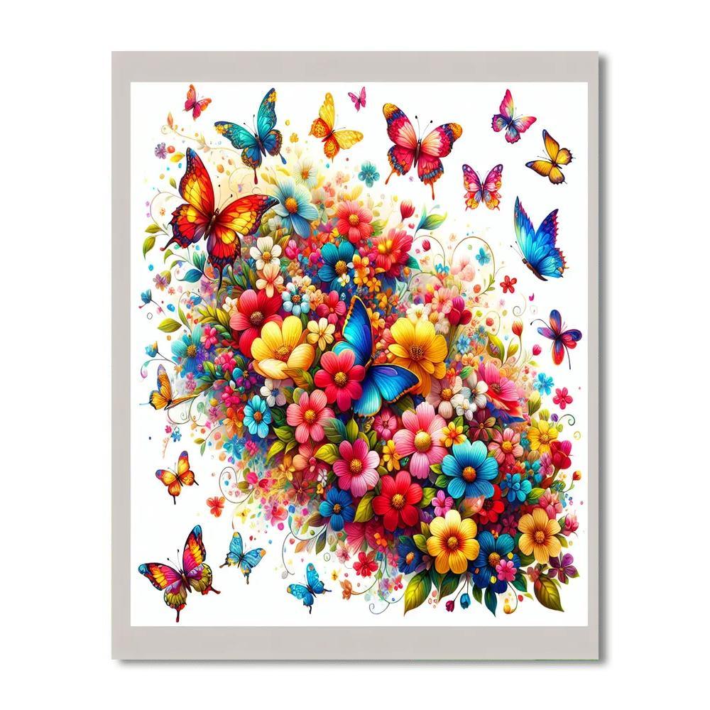 Colorful Butterfly Wonderland Paint By Number