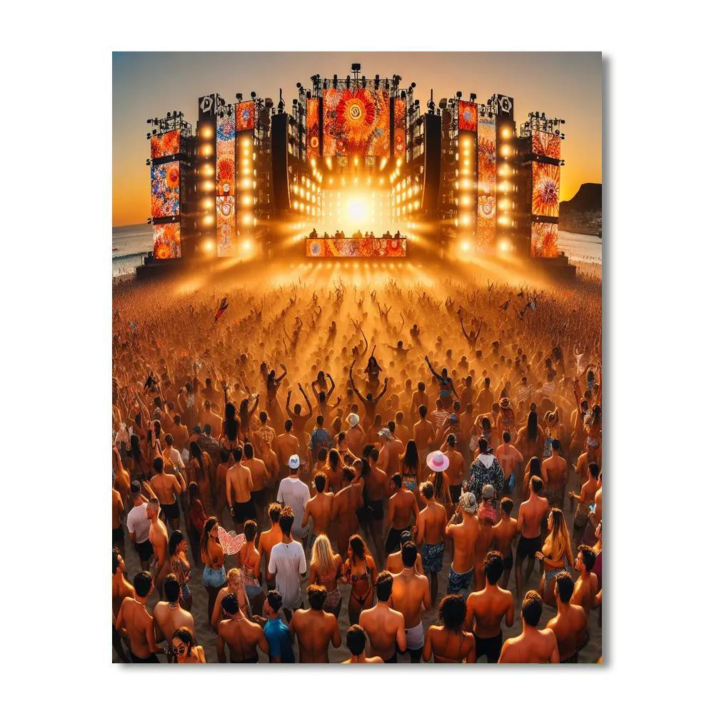 Sunburn Festival - Goa Painting By Numbers Kit