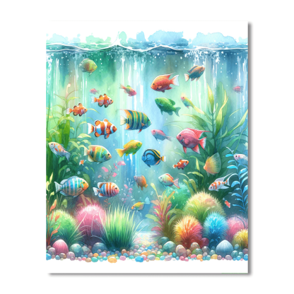 Bubbly Fish Tank Paint By Numbers Kits