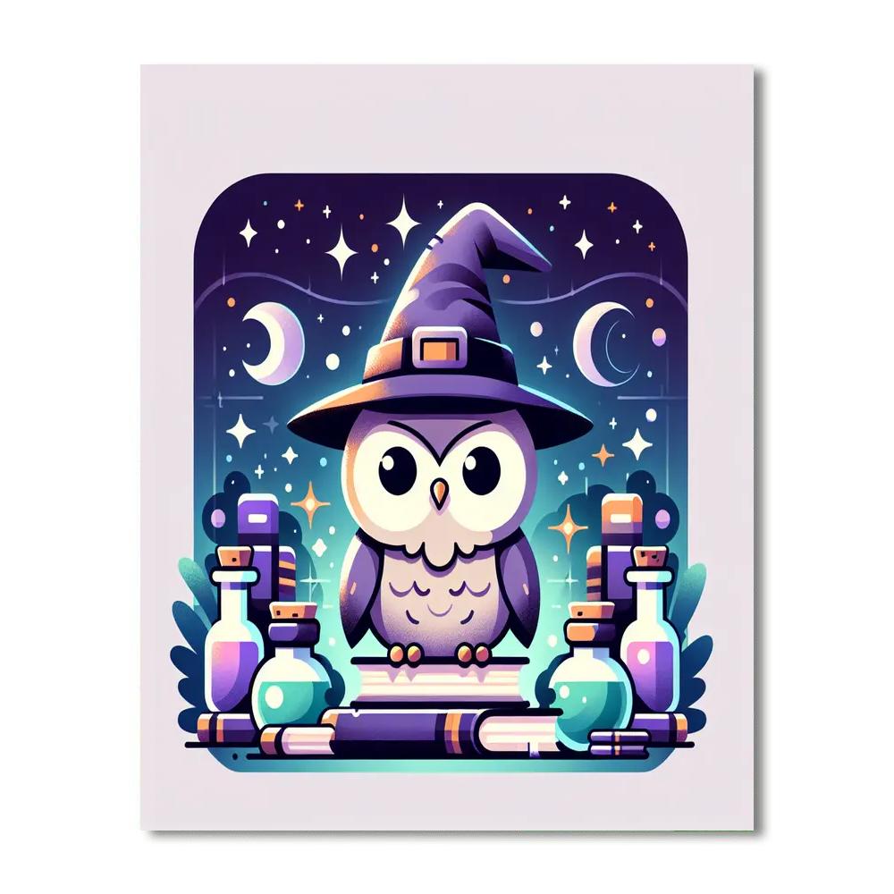 Wizard School Owl Number Painting