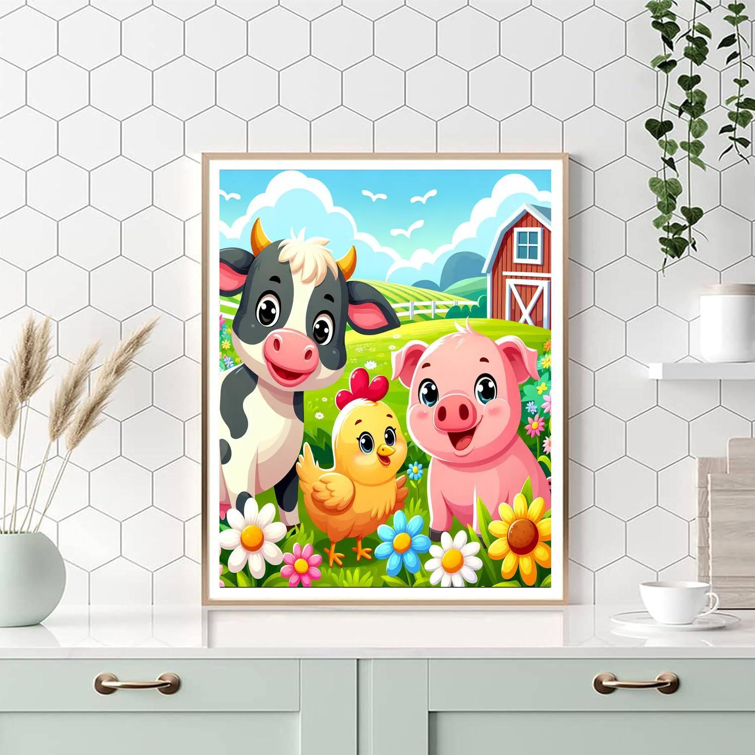 Animal Friends Farm Paint By Numbers Kits