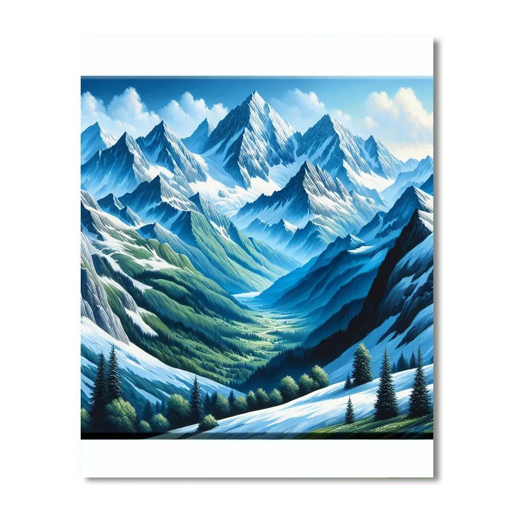 Majestic Alpine Escape Paint By Numbers