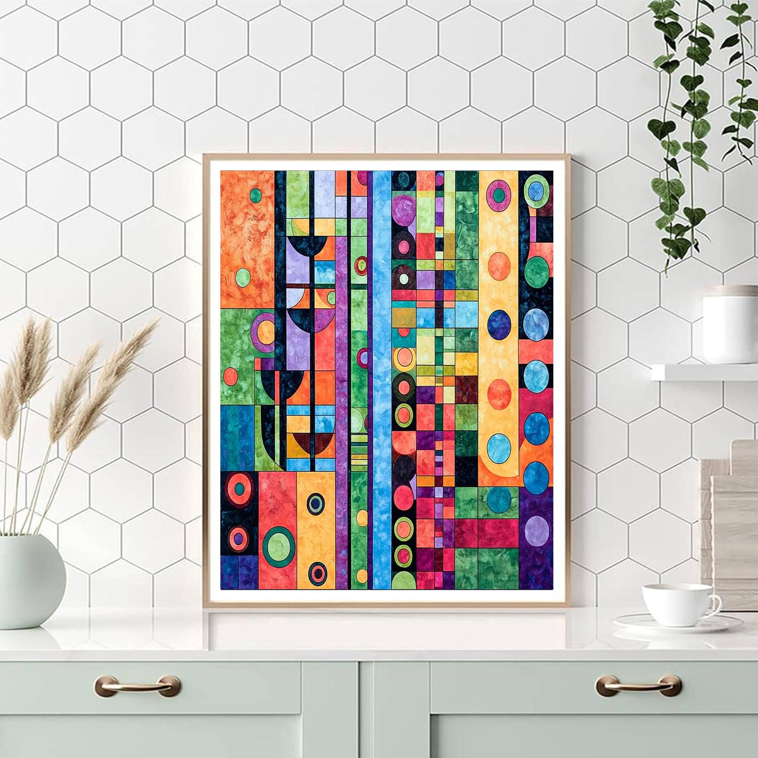 Kandinsky Inspired Dreamlike Patterns  Number Painting