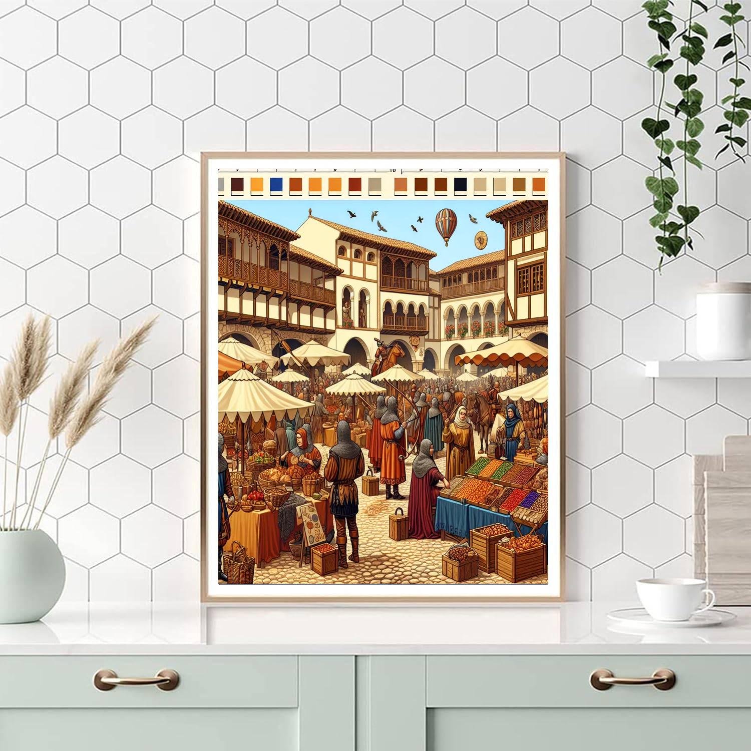 Alcalá Medieval Market - Spain Paint By Numbers