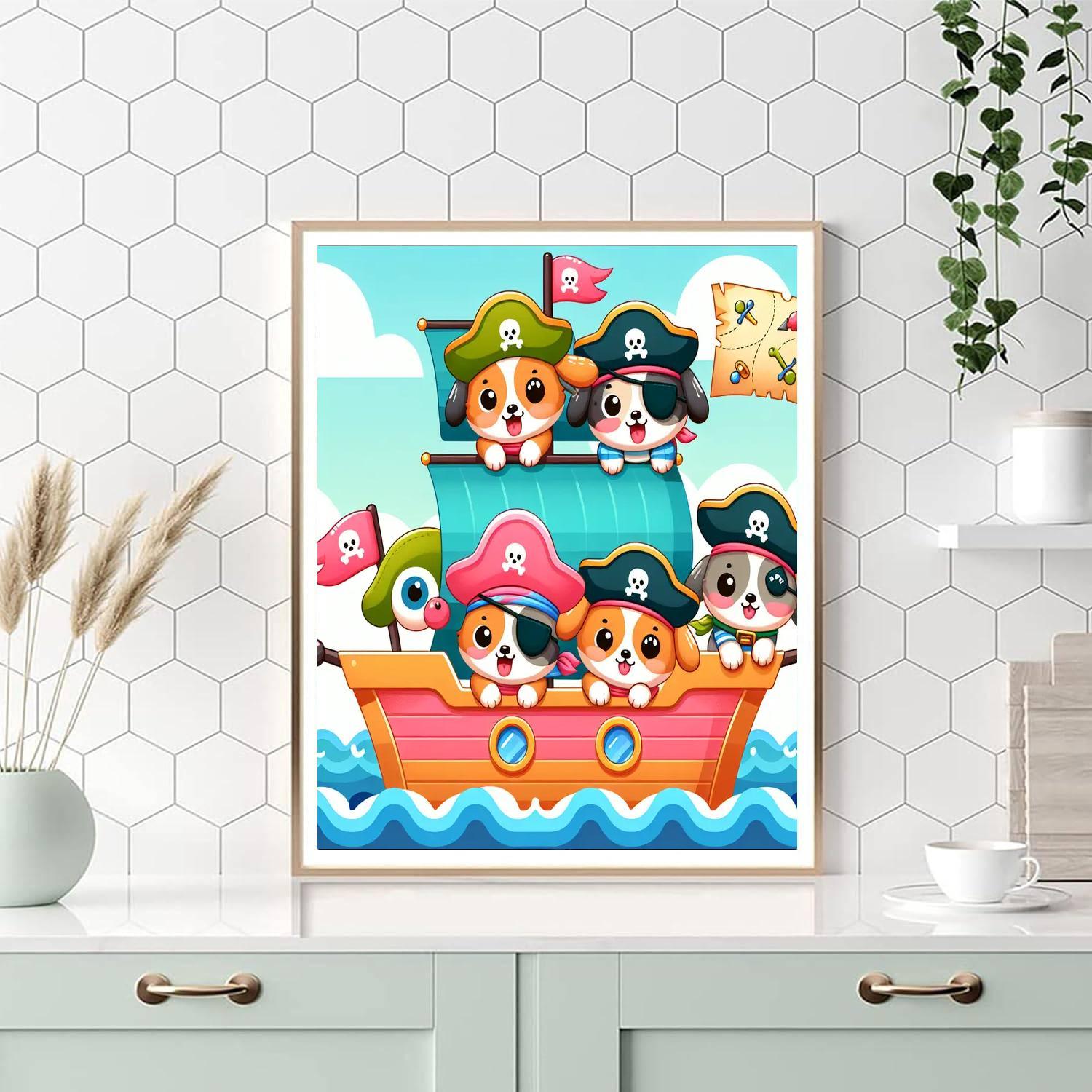 Pawsome Pirate Adventure Paint By Numbers Kits