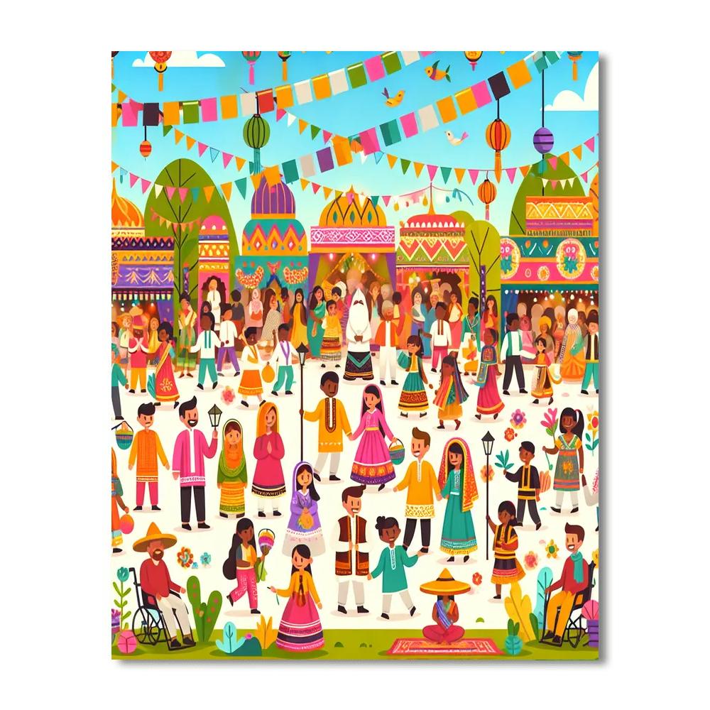 Cultural Festival Extravaganza Painting Number Kit